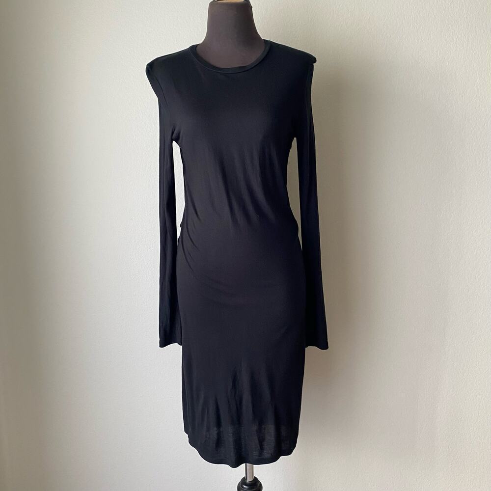 Haute Hippie sz M long sleeve back cut out midi dress NWT